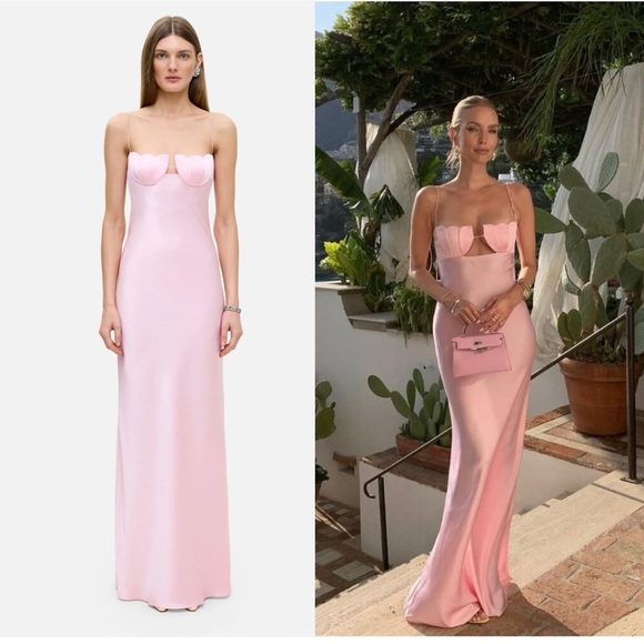 Anna October Dresses & Skirts - NWT Anna October Tulip Satin Maxi Dress In Pink Size XL